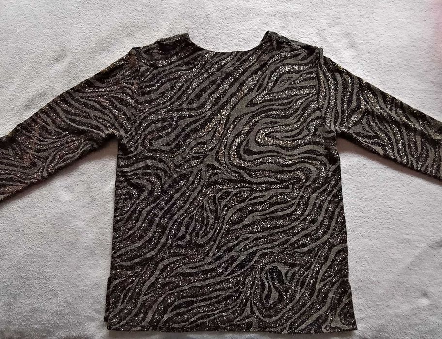 Супер еластична макси официална блуза с дълъг ръкав