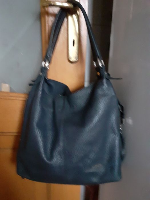 Geanta din piele naturala, LASOCKI,bleumarin, în stare perfecta,