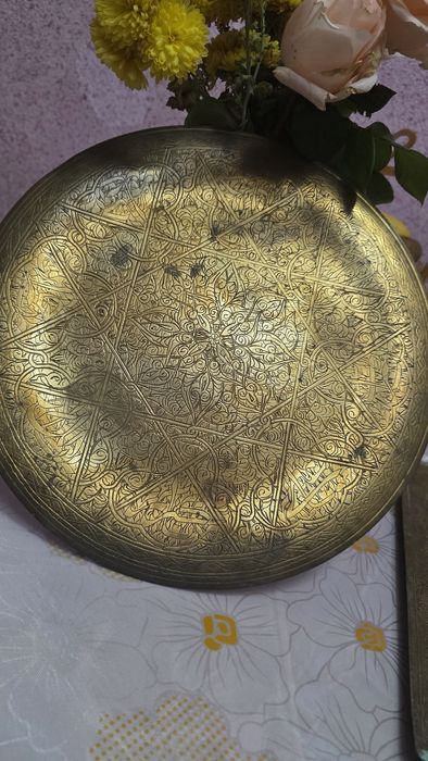 Медный поднос антикварный 2 вида