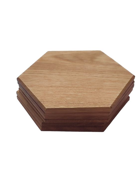 Set 6 bucati suport pahar sau cana, tip hexagon.

Realizate din lemn d