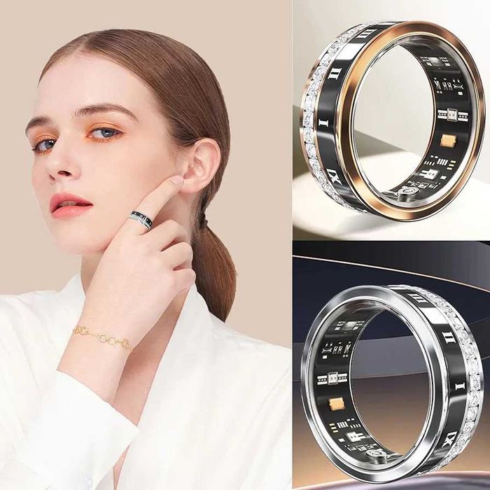 Нов проверен смарт пръстен за жени, фитнес диамантено проследяване ...