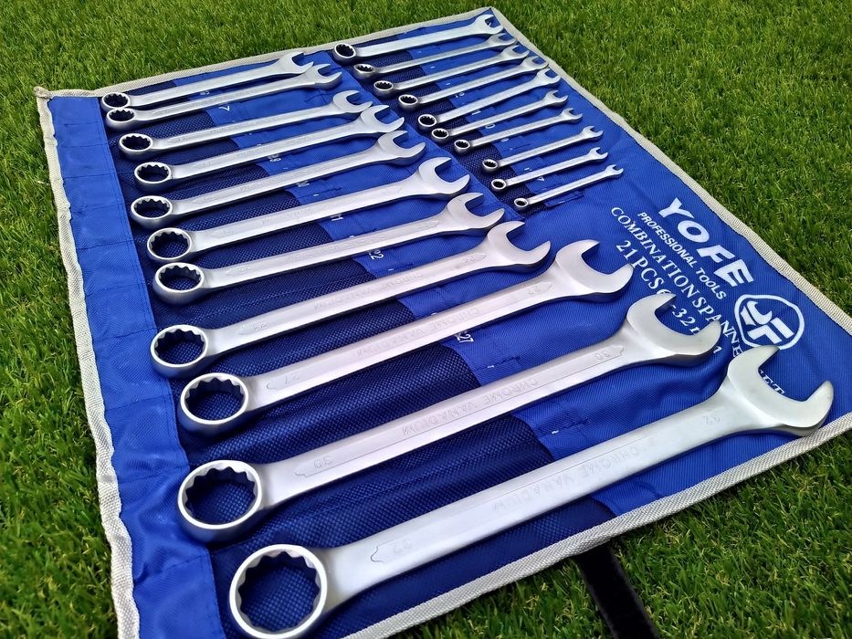 Set chei combinate 21 piese chrome vanadium 6 - 32 mm Fixe si inelare