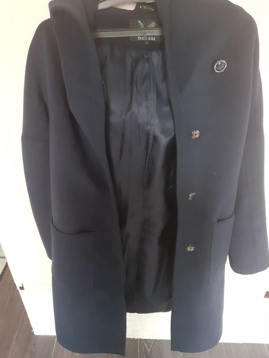 Пальто 46 р темно синее