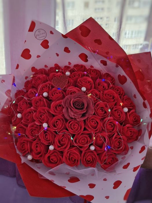 Buchet trandafiri de săpun