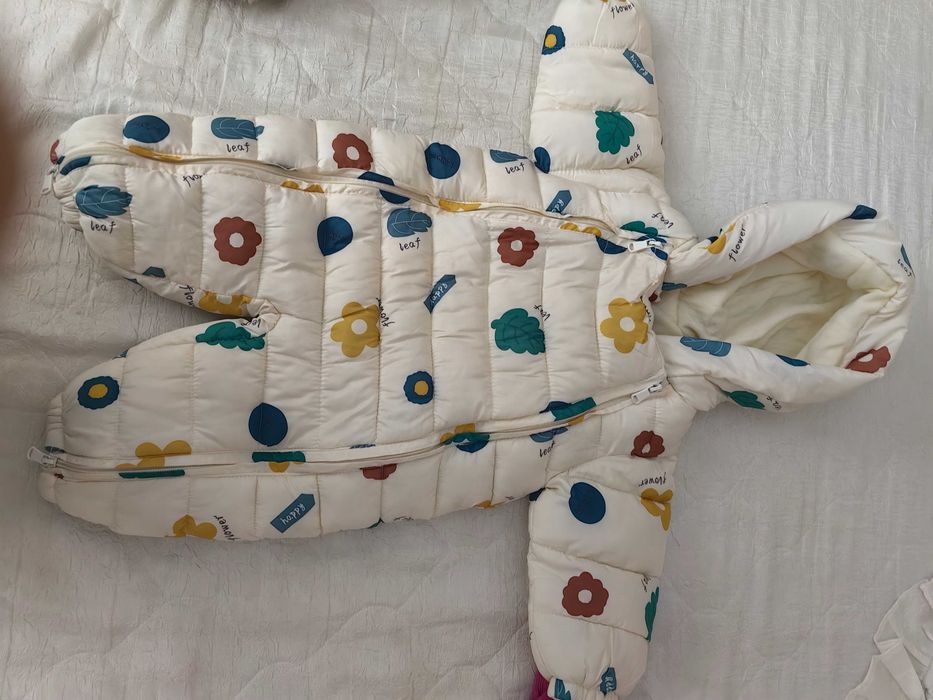 Бебешки космонавт с цветя р-р 62-68