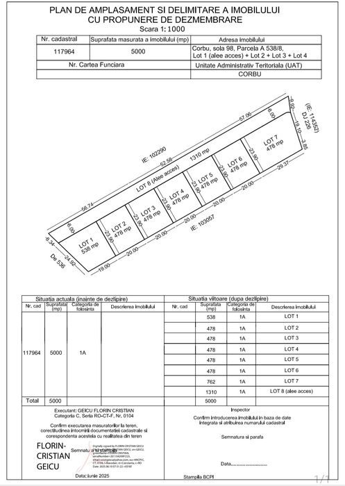 Proprietar loturi intravilan intre lac Corbu si DJ Constanta si rate.