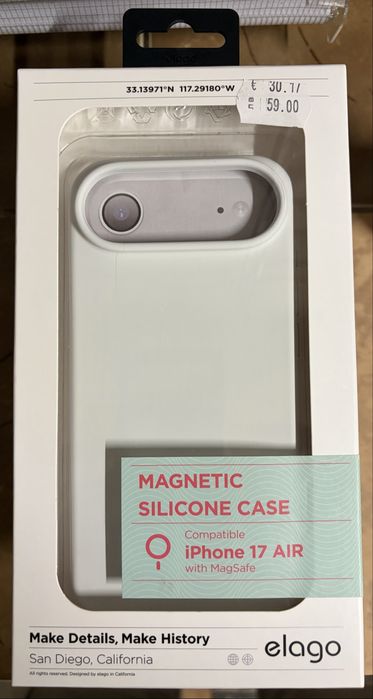 Elago - MAGNETIC SILICONE CASE - iPhone 17 AIR с MagSafe