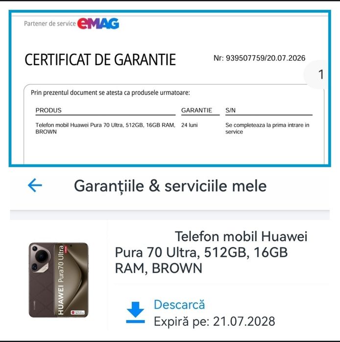 Huawei Pura 70Ultra, 512GB, 16GB RAM