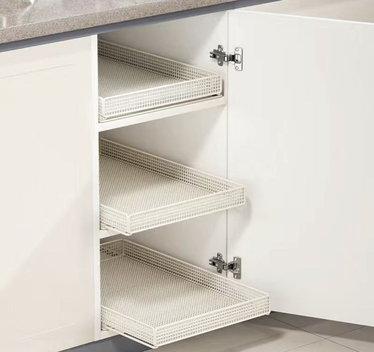 Выдвижная белая полка, выдвижной органайзер,ящик выдвижной