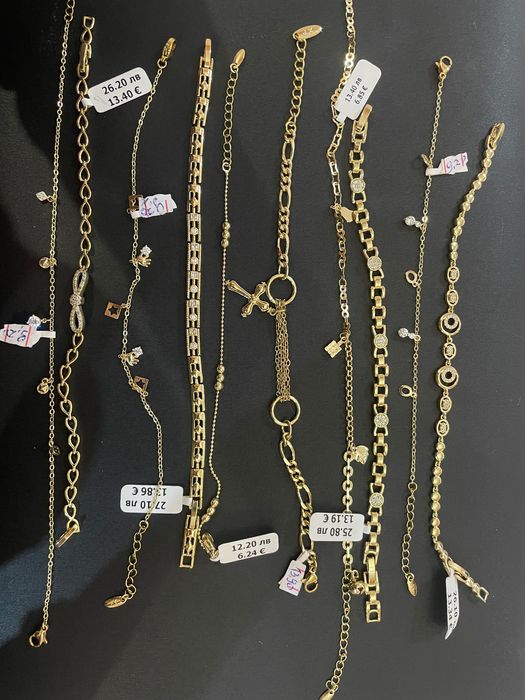 Гривна дамска с 14 К златно покритие