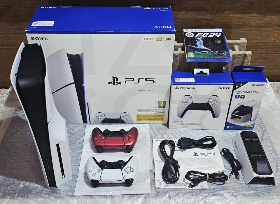 Ps5 slim 1tb, EAC Jet 2025, 2 джостик оригинал!