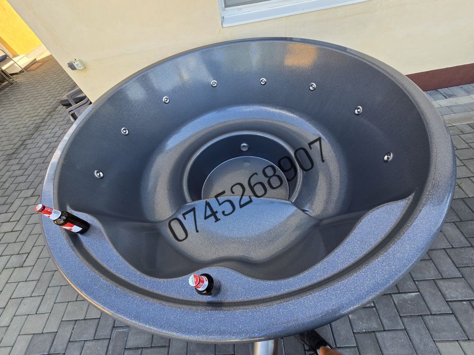 Ciubăr jacuzzi cu hidromasaj si soba integrata 8 pers