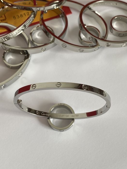 Brățară Cartier LOVE 17 White Gold 23K Slim
