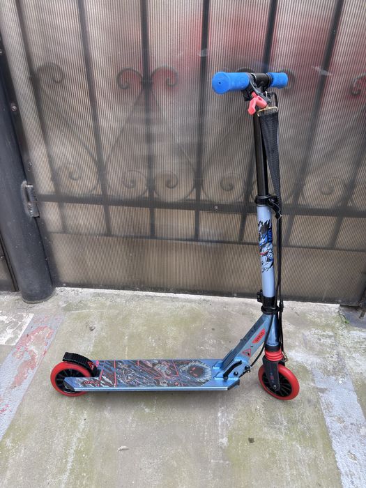 Trotinetă cu Suspensie şi Frână pe Ghidon Mid 5 Albastru Copii