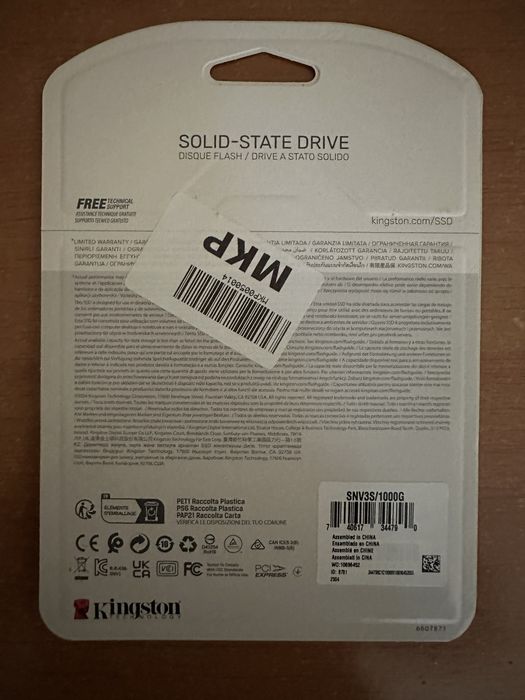 SSD 1TB kingston  NV3