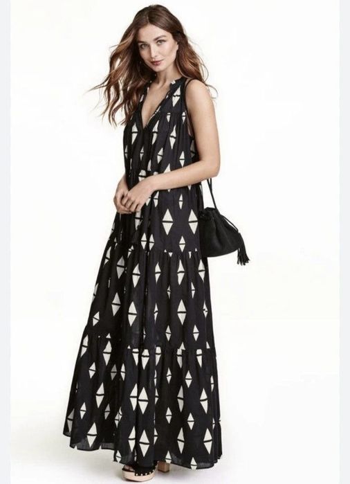 Дълга памучна рокля H&M