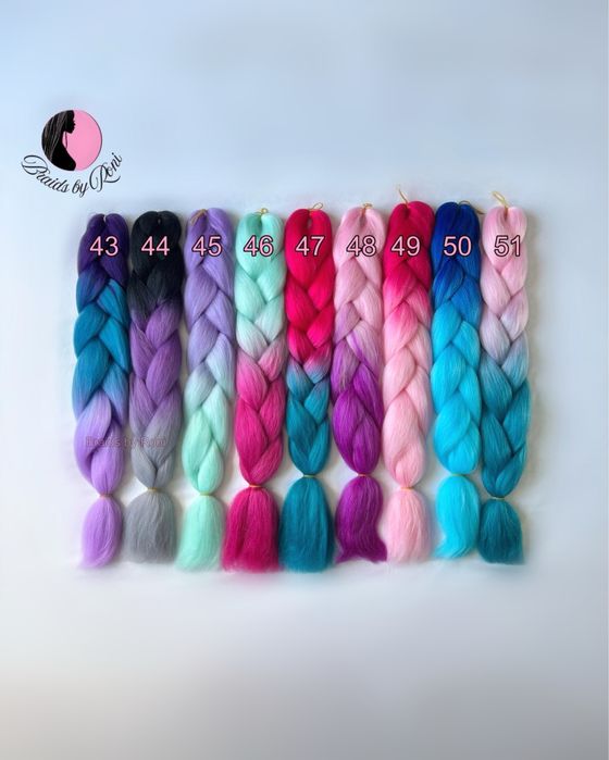 Канекалон за плитки, коса за плитки, Kanekalon, braids