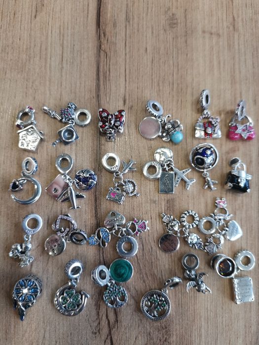 Сребърни талисмани висулки стопери клипс за гривни Пандора