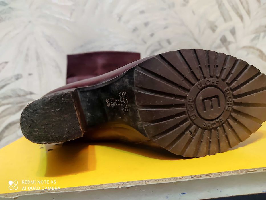 Зимние  кожаные сапоги 39