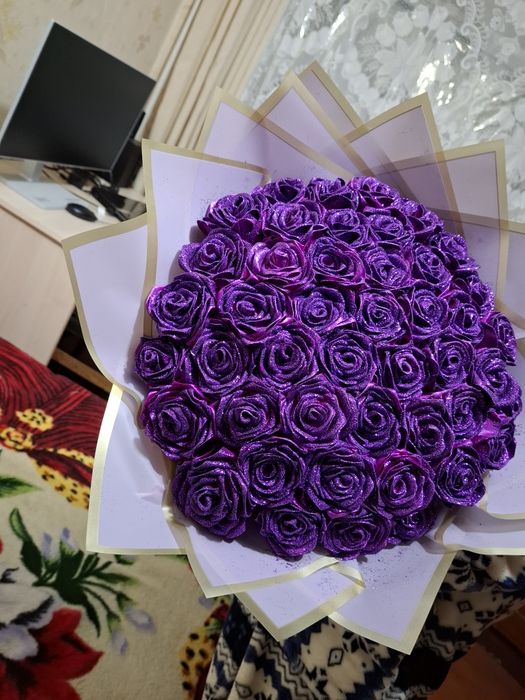 Букет искусственных роз ручной работы