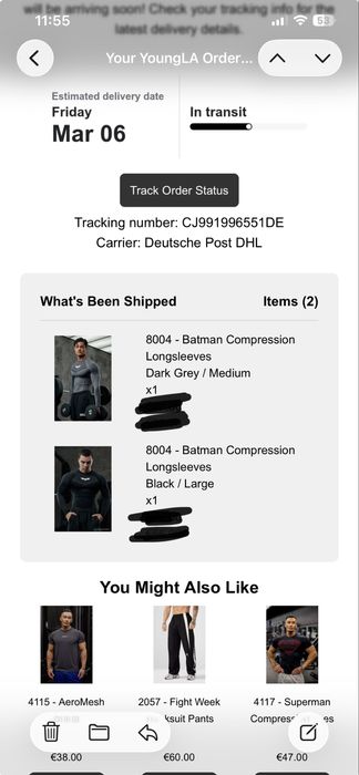 Bluza de compresie YoungLA cu maneca lunga