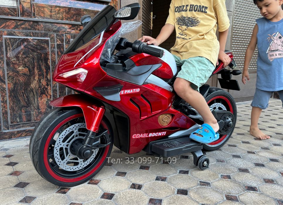 Детский мотоцикл Ducati V5 24V | 2–8 лет, LED, музыка, EVA колеса