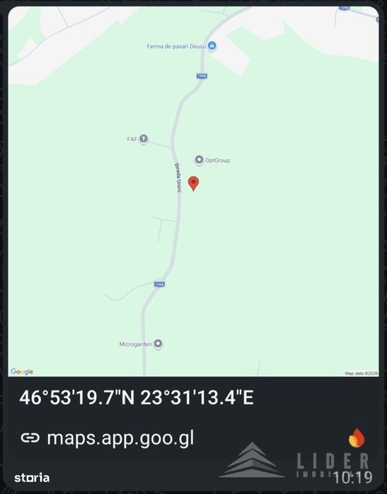Teren 4501 mp intravilan Chinteni, Le1 | 15 min Cluj-Napoca