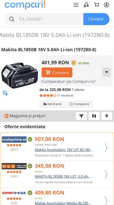 MDM vinde: Filetanta Makita DDF484+Acumulator Makita 5.0Ah.