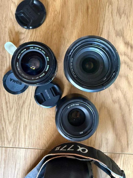 Kit Sony A77II + 4 obiective + Flash GODOX + Declansator