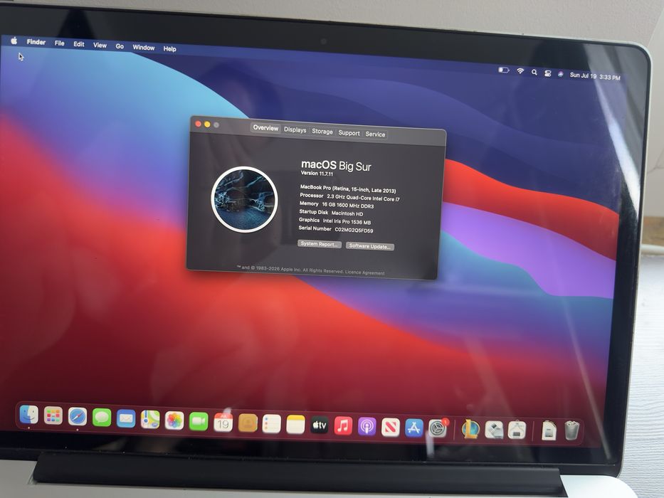Macbook Pro 15” Late 2013 i7 , 16gb RAM , SSD 1Tb , Nvidia 2gb