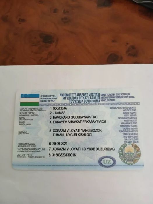 Damas 1997 yil damas toza hali