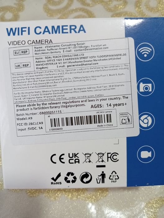 WIFI мини видео камера. Новая.