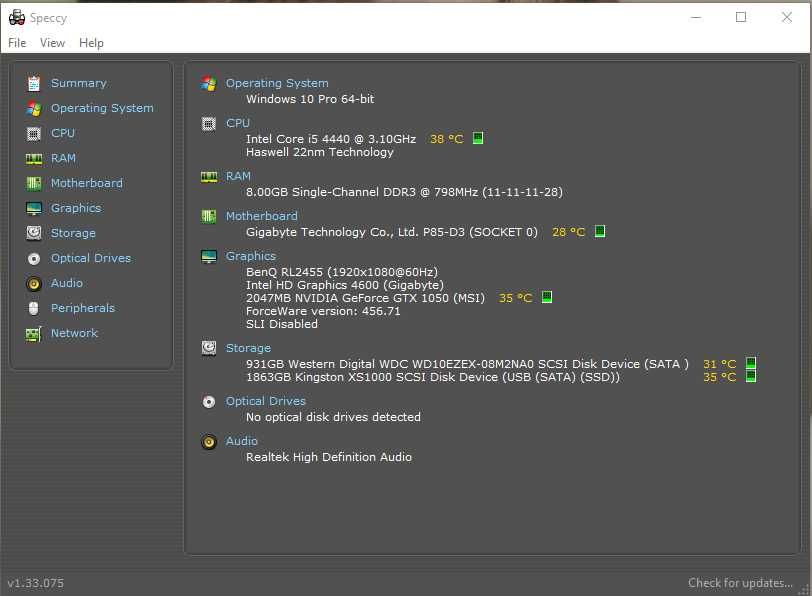 Vand PC i5 4440 3.10 GHz/8 GB RAM DDR3/NVIDIA GeForce GTX 1050 2 GB/HDD 1 TB Western Digital