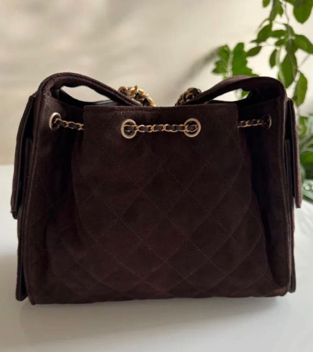 Geantă Chanel Hobo 25 – piele de căprioară maro