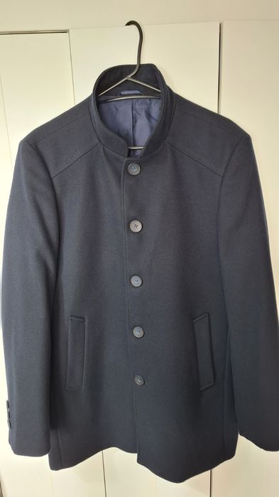 Мъжко синьо палто