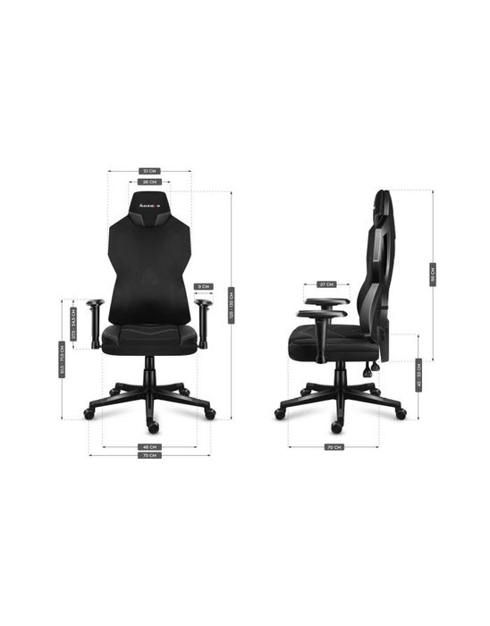 Scaun de birou Huzaro Combat 6.2 RGB, Negru