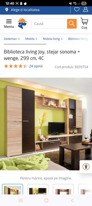 Dulap din colecția Biblioteca living Joy, stejar sonoma + wenge, 299 c