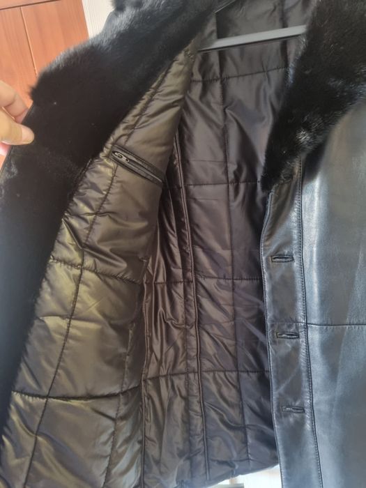Кожаная дубленка