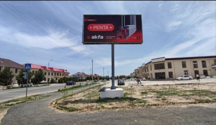 Ózbekistonda tashqi reklama/Наружная реклама/Qarshi/bilbord/Led ekran/