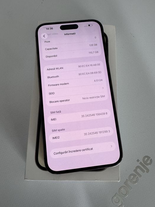 Iphone 14 pro max gold/91% baterie