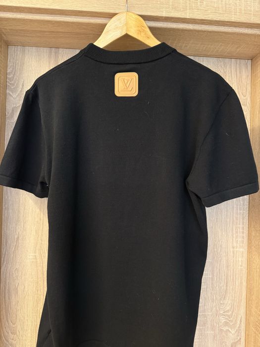 Louis Vuitton VVN Patch Short Sleeved Cotton Crewneck Black