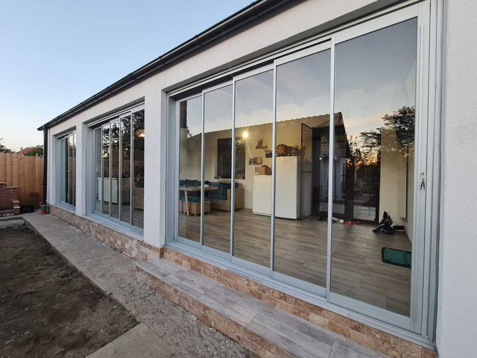Inchidere Balcone , Terasa , Pergole retractabila cu LED, Bioclimatic Rolling Roof retractabila cu lamela alum., Wintergarden  Acoperis fix din sticla