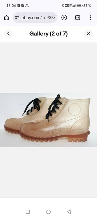 Cizme botine ploaie transparente 40