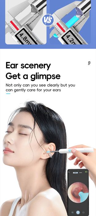 Инструмент за почистване на уши с камера