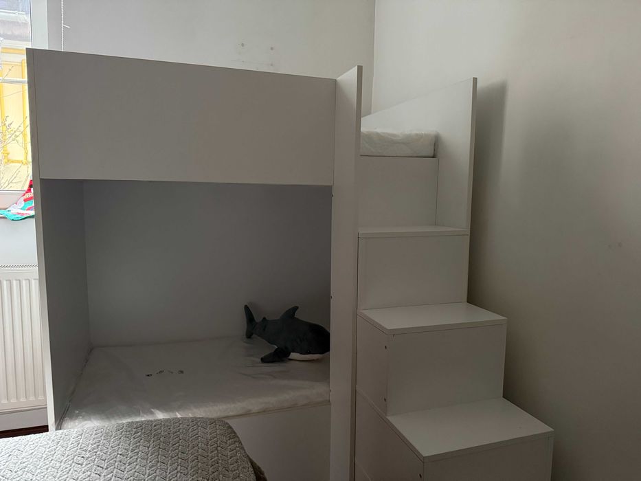 Pat etajat pentru 2 copii – saltele incluse – TRANSPORT GRATUIT