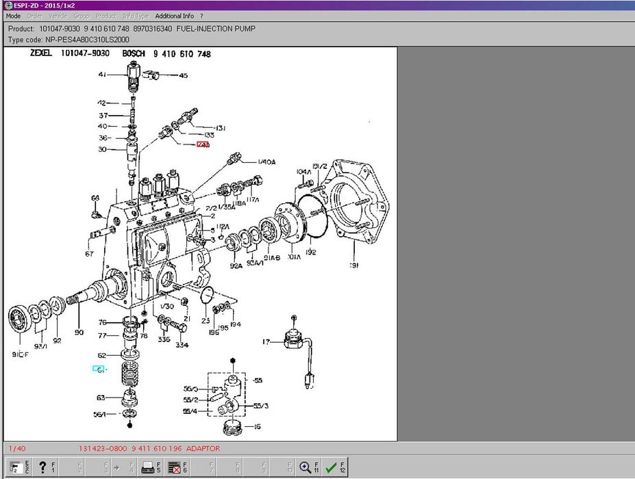 Denso Fuel Injection Pump ETSI 2023 & Bosch Zexel ESPI 2015