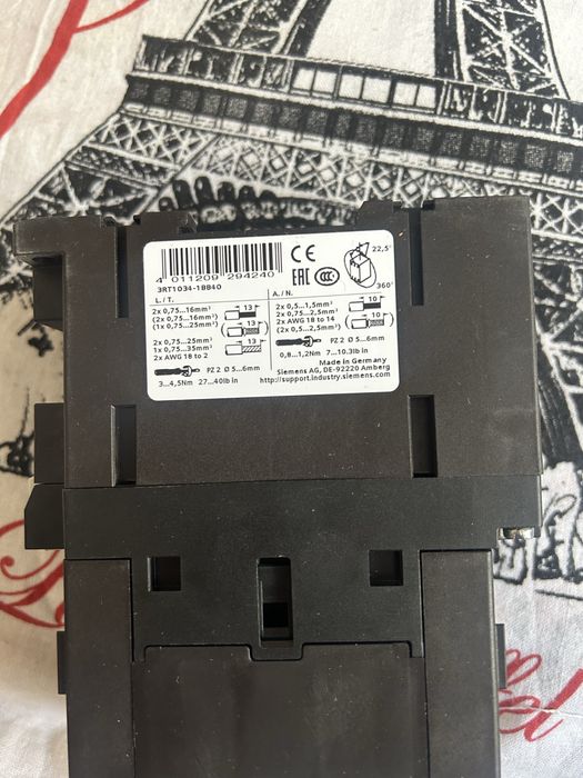 Продается контактор Siemens 3RT1034-1B