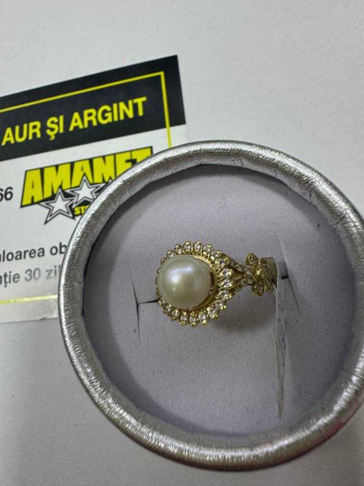 Inel perla aur 14k 3.6gr (CTG)