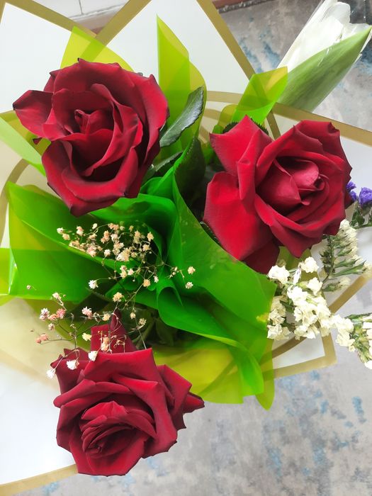 Цветы, розы, 3 шт. 1 букет