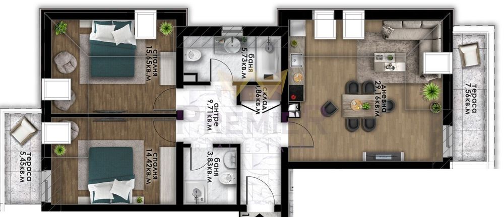 Продава се Тристаен апартамент в Пловдив, Остромила - 124 кв.м за 626 €/кв.м - Снимка #7